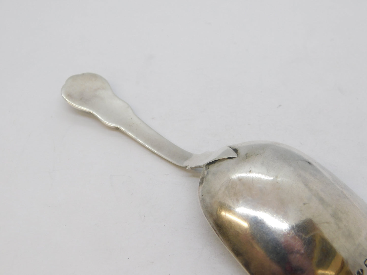 George IV Sterling Silver Floral Pattern Tea Caddy Spoon Antique 1824 Birmingham