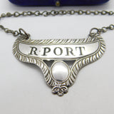 Georgian Silver Plated R.Port Ruby Port Decanter Label Antique c1790