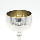 Sterling Silver Tall Fluted Wine Goblet Chalice Vintage 1972 Birmingham