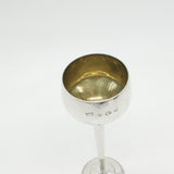Sterling Silver Tall Fluted Wine Goblet Chalice Vintage 1972 Birmingham