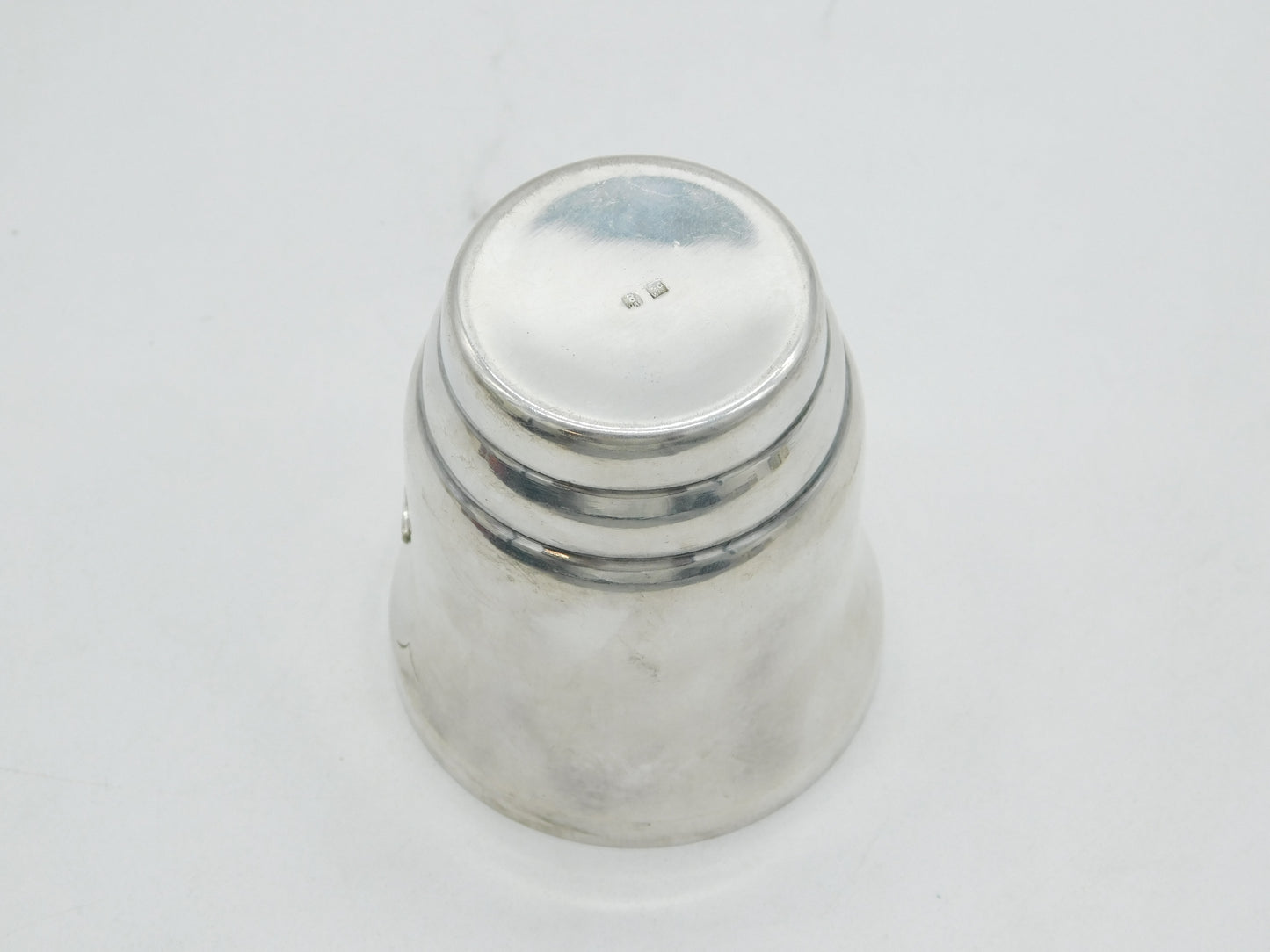 20th Century Continental Silver Enamel Swallow Christening Beaker Antique c1920