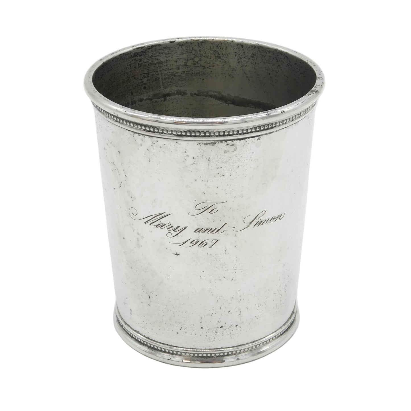 USA Sterling Silver Presidential Mint Julep Cup Beaker Mark J. Scearce 'LBJ'
