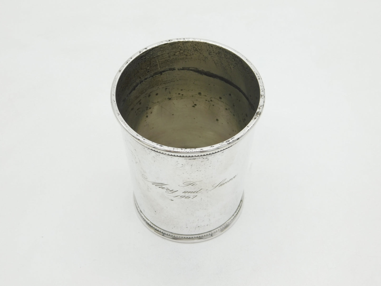 USA Sterling Silver Presidential Mint Julep Cup Beaker Mark J. Scearce 'LBJ'