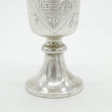 Sterling Silver Eastern Scene Wine Goblet Antique 1937 Birmingham Art Deco