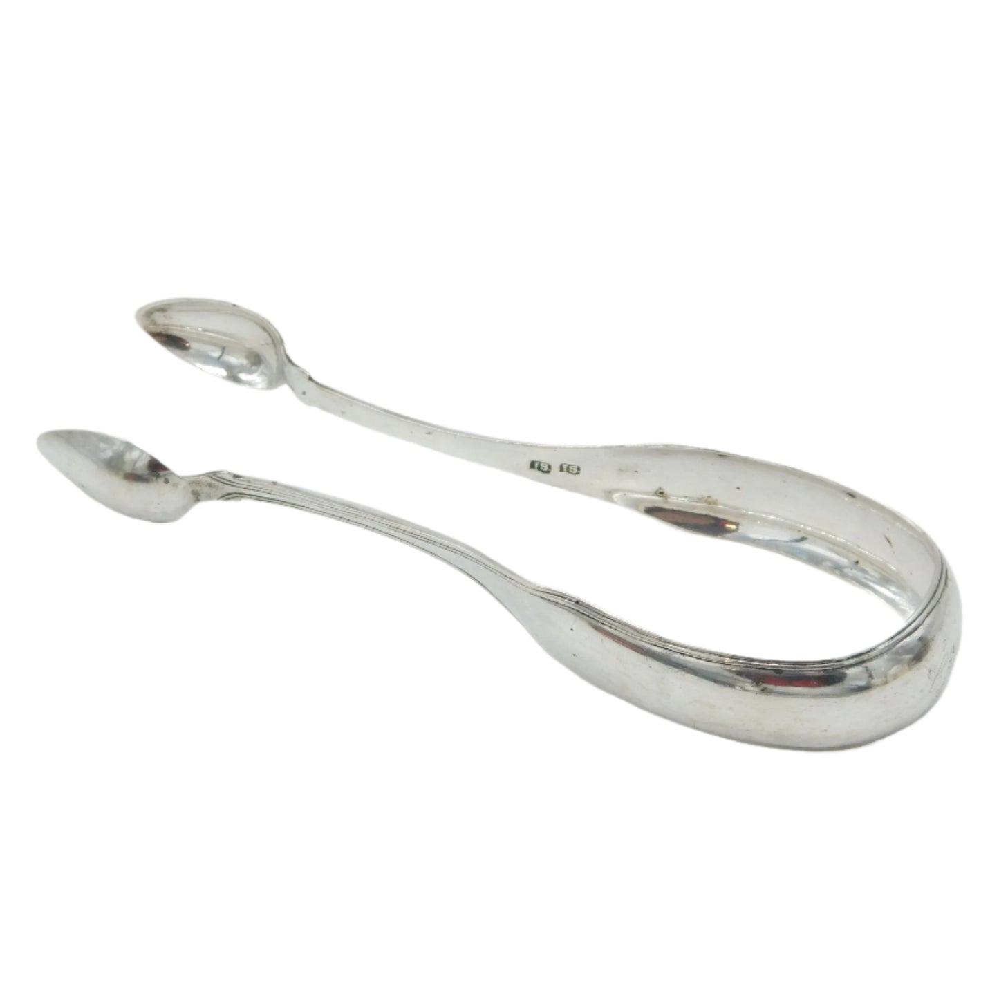 Perth Provincial George III Sterling Silver Sugar Tongs Antique John Scott c1820