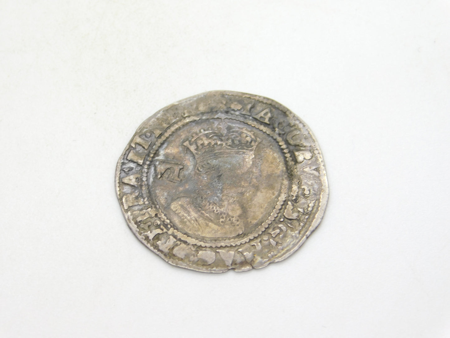 King James I English 2nd Bust Hammered Sixpence Coin 1604 Fair Condition Antique