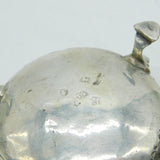 George III Pair of Sterling Silver Floral Pattern Salt Cellars Antique 1775 London