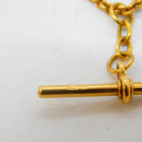 19th Century 18ct Yellow & White Gold Baton Link Watch Chain Antique c1890