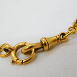 19th Century 18ct Yellow & White Gold Baton Link Watch Chain Antique c1890