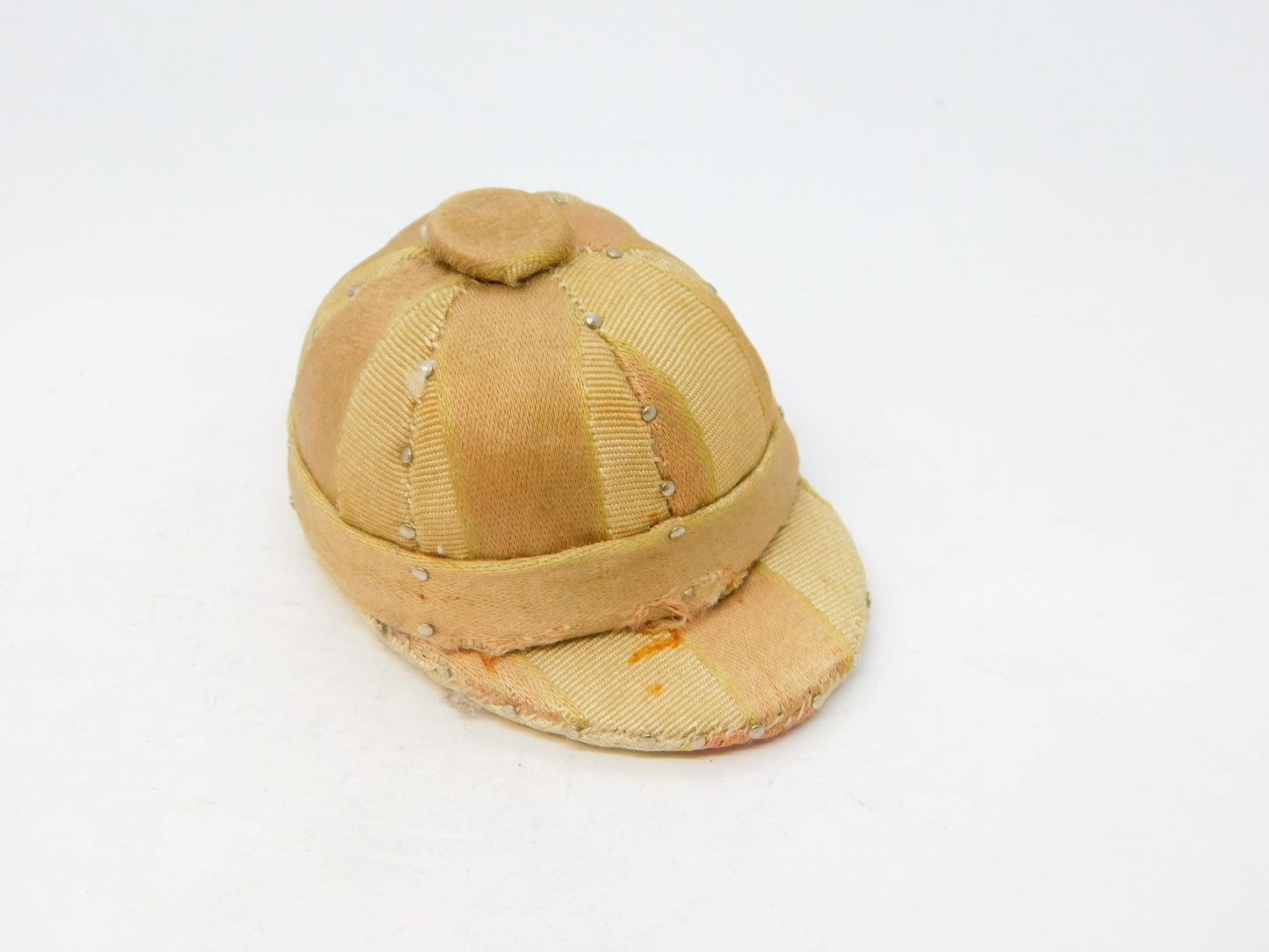 Victorian Novelty Jockey's Cap Riding Hat Pin Cushion Antique c1880