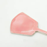 Sterling Silver Guilloche Pink Enamel Hand Mirror Antique 1937 Antique Deco