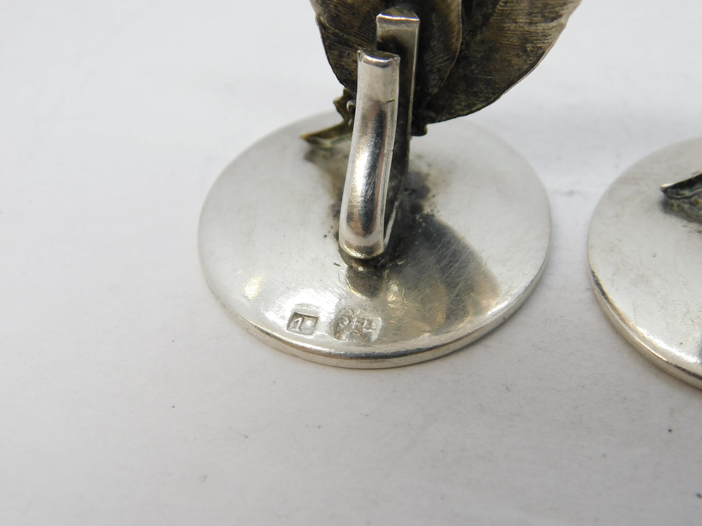 19th Century Pair of Sterling Silver Quill Form Menu Holders Antique c1890