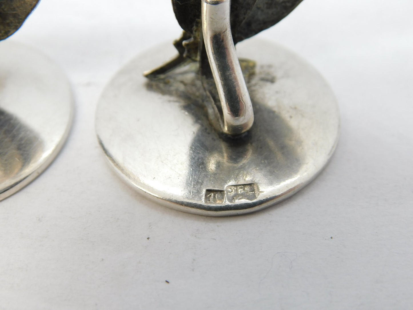 19th Century Pair of Sterling Silver Quill Form Menu Holders Antique c1890