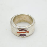 French 20th Century Biche de Bere Enamel Studio Dress Ring Vintage c1980s