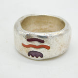 French 20th Century Biche de Bere Enamel Studio Dress Ring Vintage c1980s