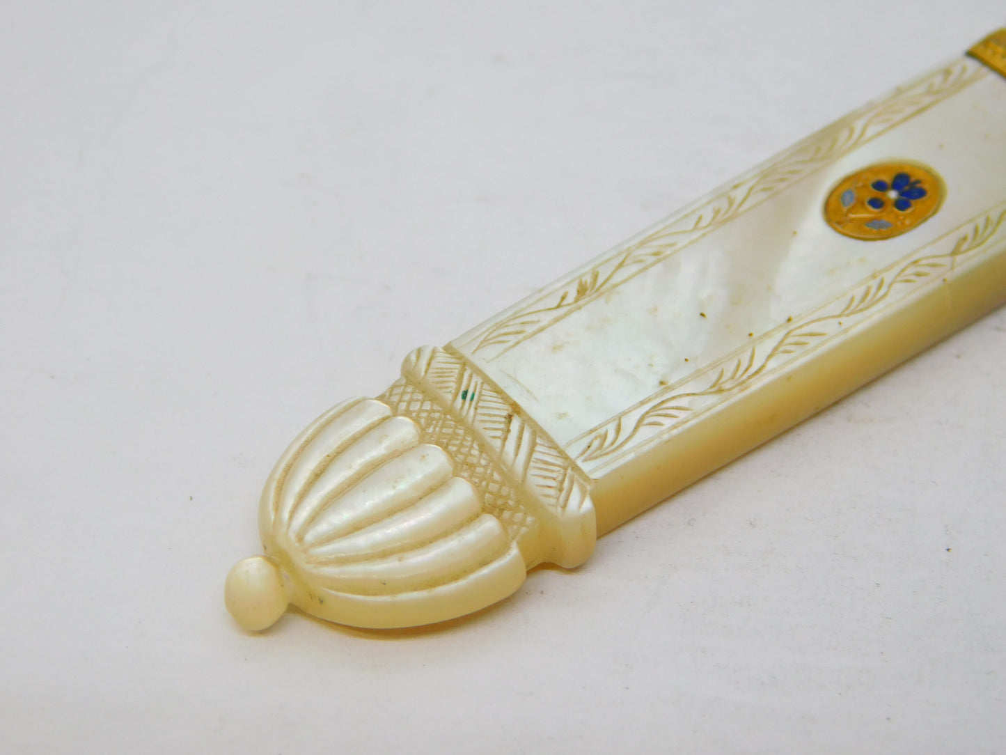 18th Century French Pearl, Gold, Enamel Palais Royal Etui Needle Case Antique c1790