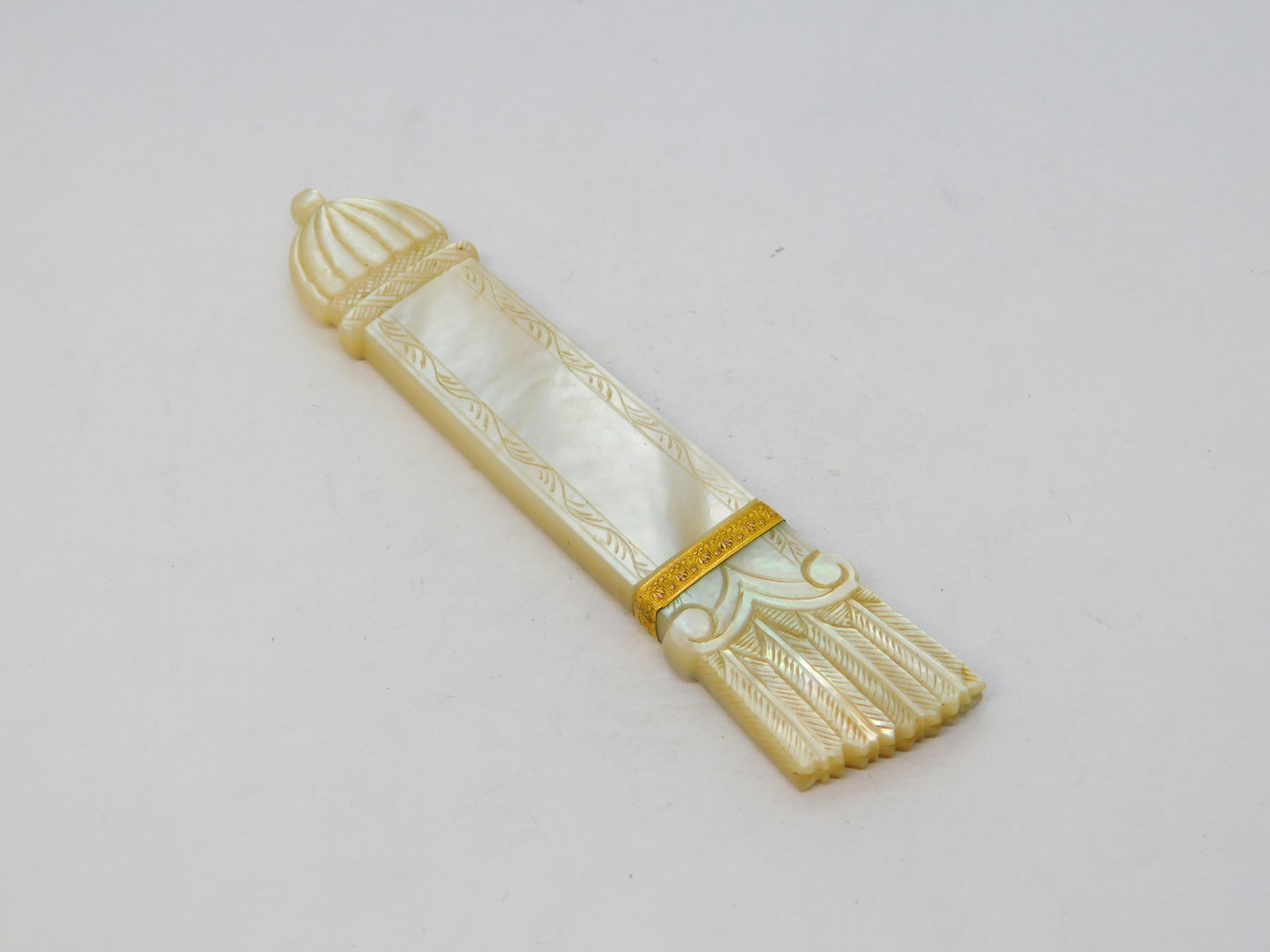 18th Century French Pearl, Gold, Enamel Palais Royal Etui Needle Case Antique c1790