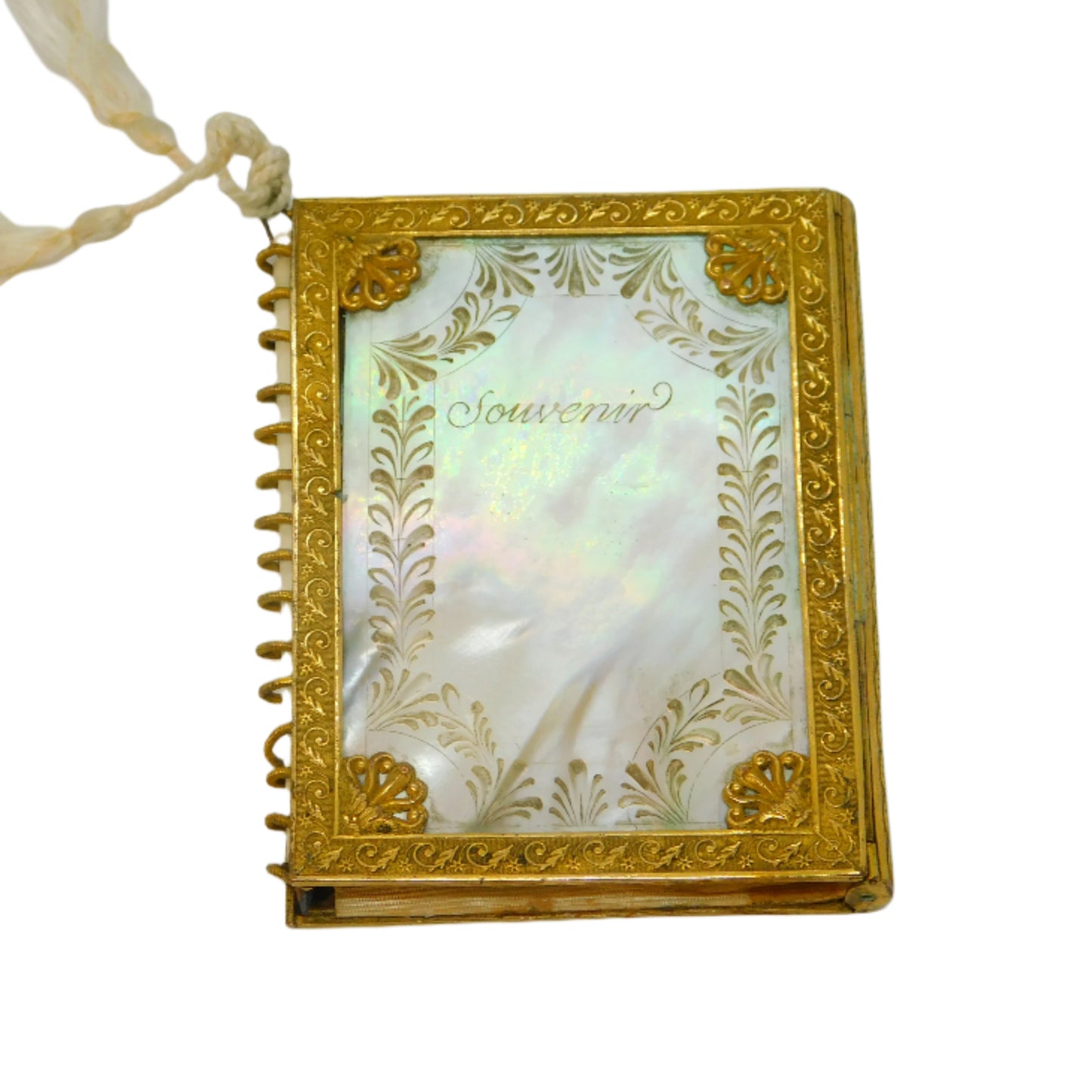 19th Century French Palais Royal Pearl & Gold Souvenir Aide Memoire Antique 1825