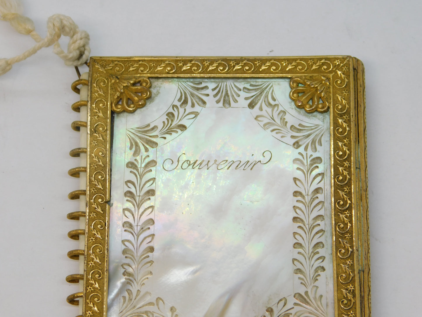 19th Century French Palais Royal Pearl & Gold Souvenir Aide Memoire Antique 1825