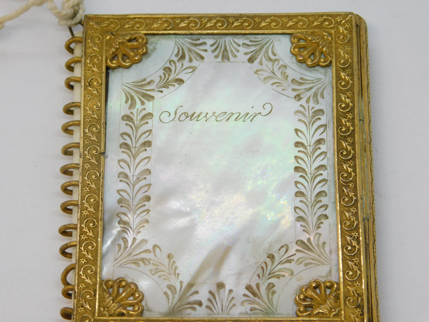 19th Century French Palais Royal Pearl & Gold Souvenir Aide Memoire Antique 1825