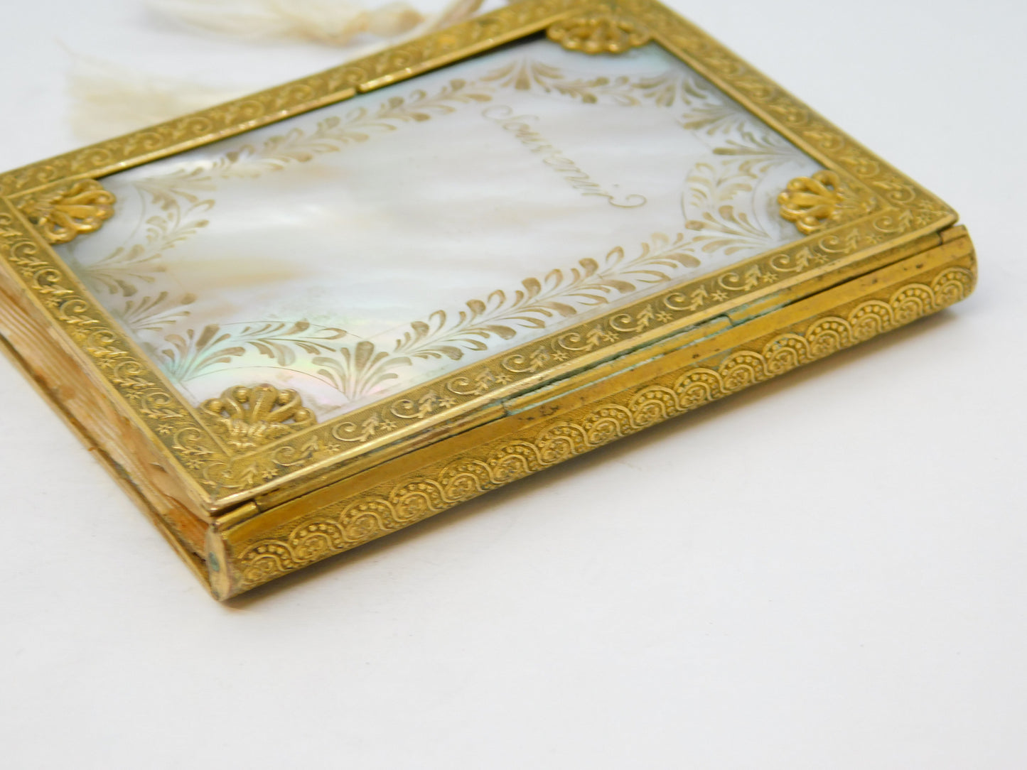 19th Century French Palais Royal Pearl & Gold Souvenir Aide Memoire Antique 1825