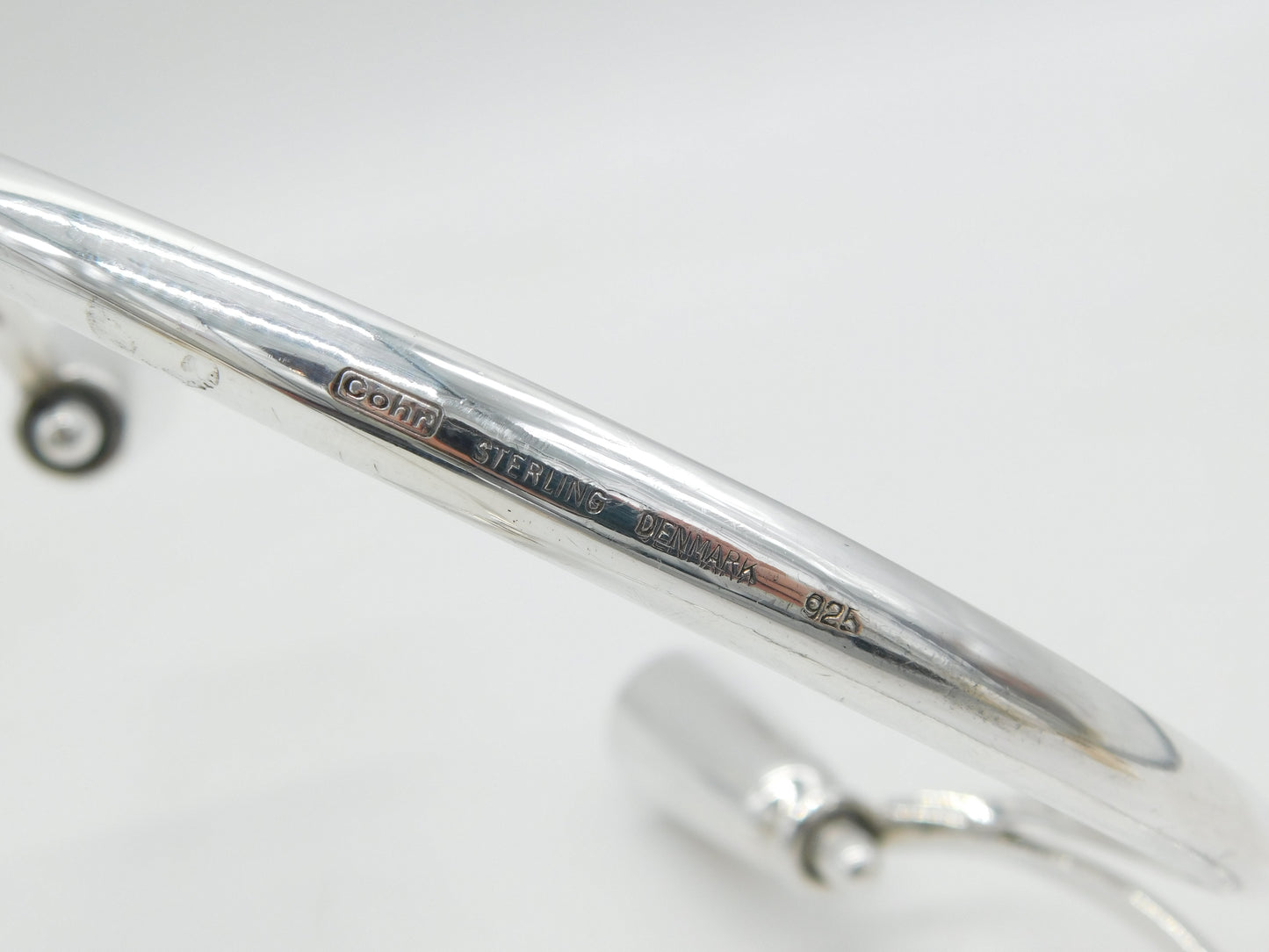 Danish Sterling Silver Modernist Three-Branch Candelabra Vintage c1970 by Cohr