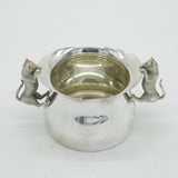 Sterling Silver Cat Kitten Handled Sugar Bowl Vintage 1994 Garrard & Co. London