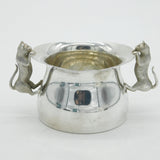 Sterling Silver Cat Kitten Handled Sugar Bowl Vintage 1994 Garrard & Co. London