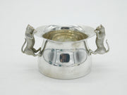 Sterling Silver Cat Kitten Handled Sugar Bowl Vintage 1994 Garrard & Co. London