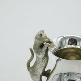Sterling Silver Cat Kitten Handled Cream Jug Vintage 1994 Garrard & Co. London