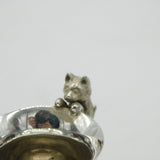 Sterling Silver Cat Kitten Handled Cream Jug Vintage 1994 Garrard & Co. London