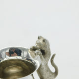 Sterling Silver Cat Kitten Handled Cream Jug Vintage 1994 Garrard & Co. London