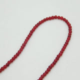 9ct Yellow Gold & Beaded Garnet Dress Necklace Vintage c1970 72cm Length