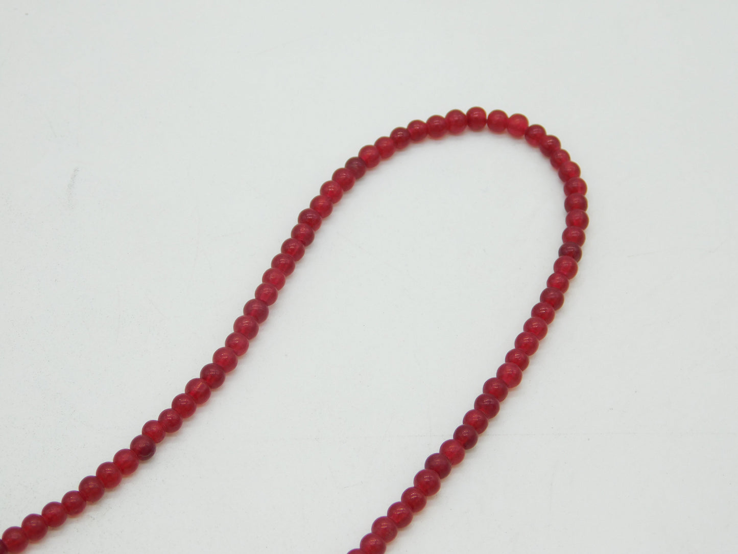 9ct Yellow Gold & Beaded Garnet Dress Necklace Vintage c1970 72cm Length