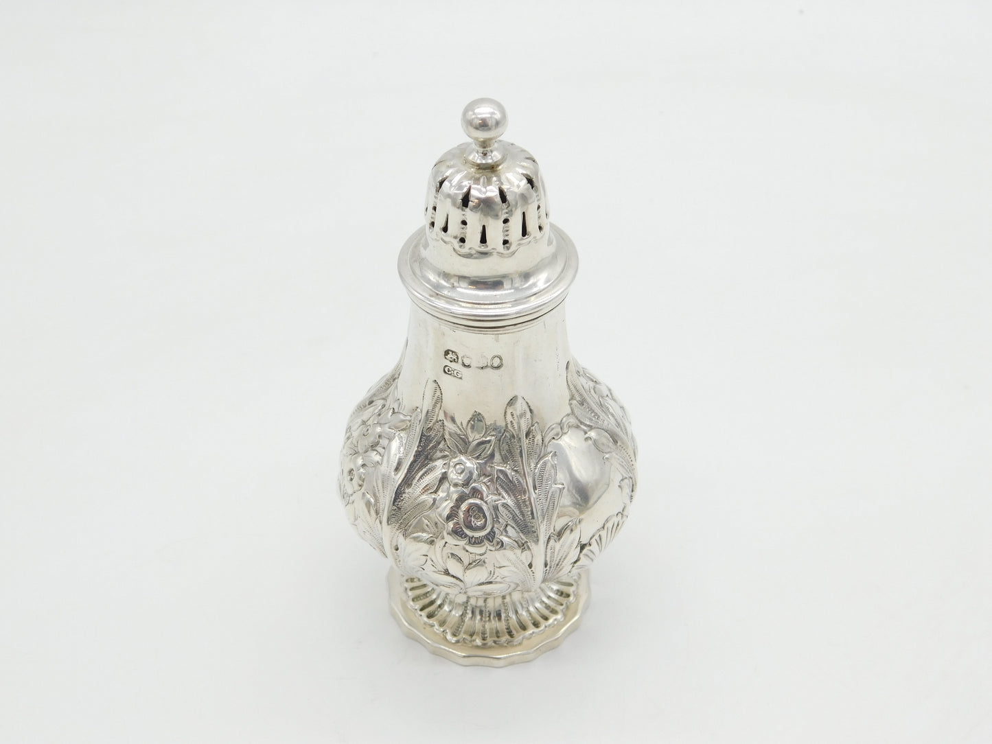 William IV Sterling Silver Floral Baluster Sugar Caster Antique 1835 London