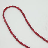 9ct Yellow Gold & Beaded Garnet Dress Necklace Vintage c1970 72cm Length