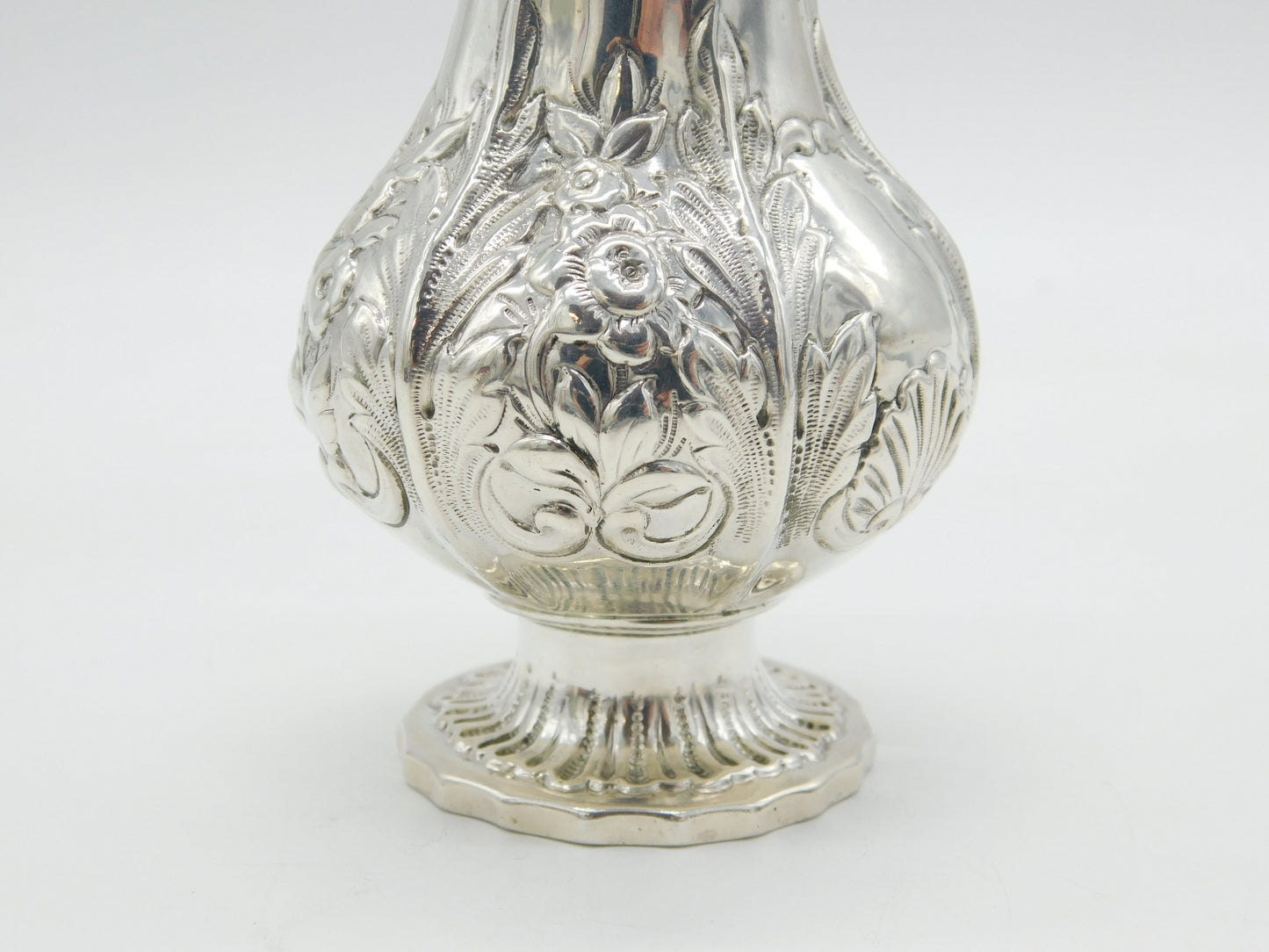 William IV Sterling Silver Floral Baluster Sugar Caster Antique 1835 London