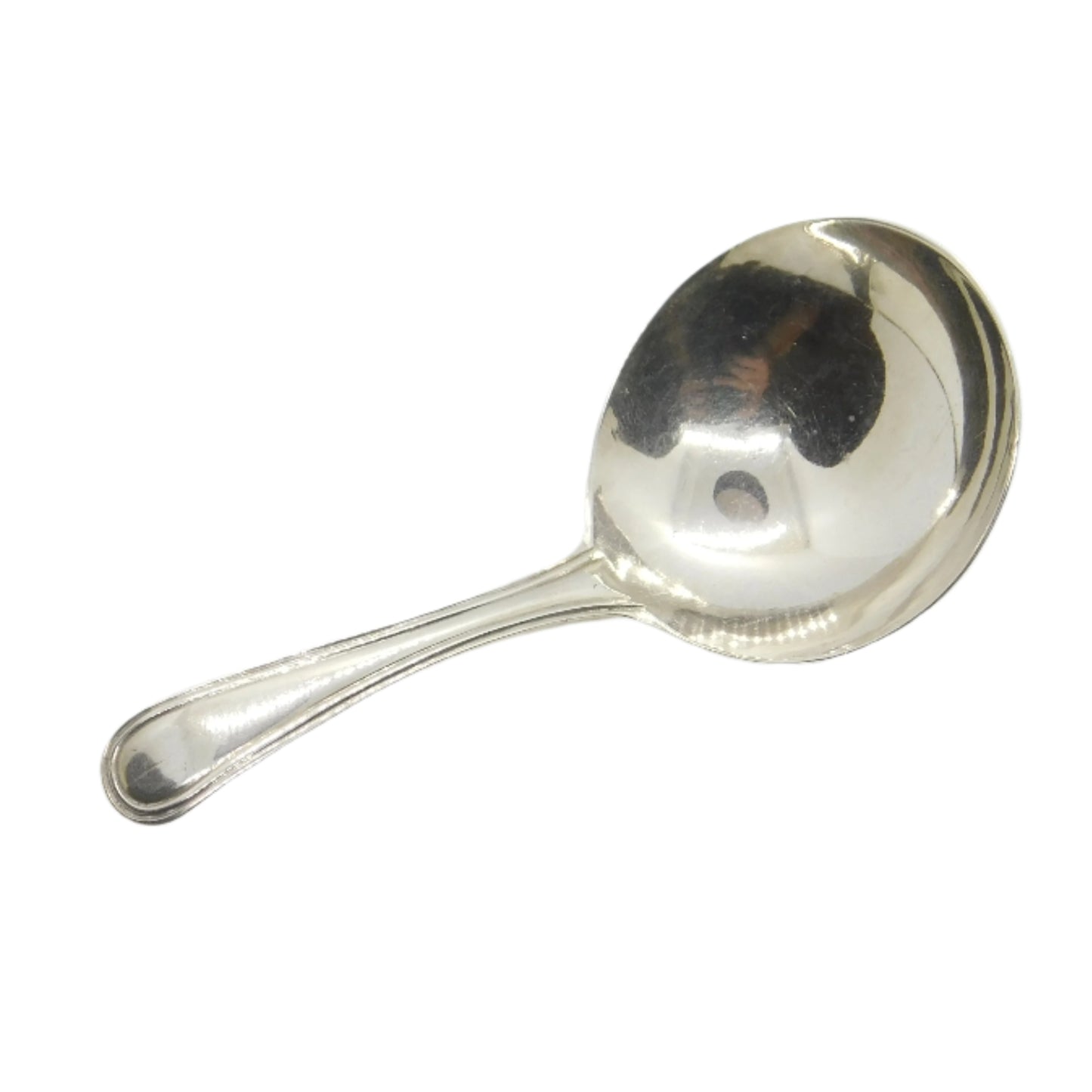 George III Sterling Silver Lined Pattern Tea Caddy Spoon Antique 1813 London