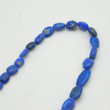 9ct Yellow Gold Graduating Lapis Lazuli Necklace Vintage c1970 46cm Length