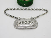 George III Sterling Silver Sherry Decanter Label Antique c1800