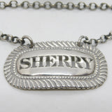 George III Sterling Silver Sherry Decanter Label Antique c1800