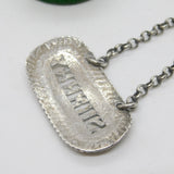 George III Sterling Silver Sherry Decanter Label Antique c1800