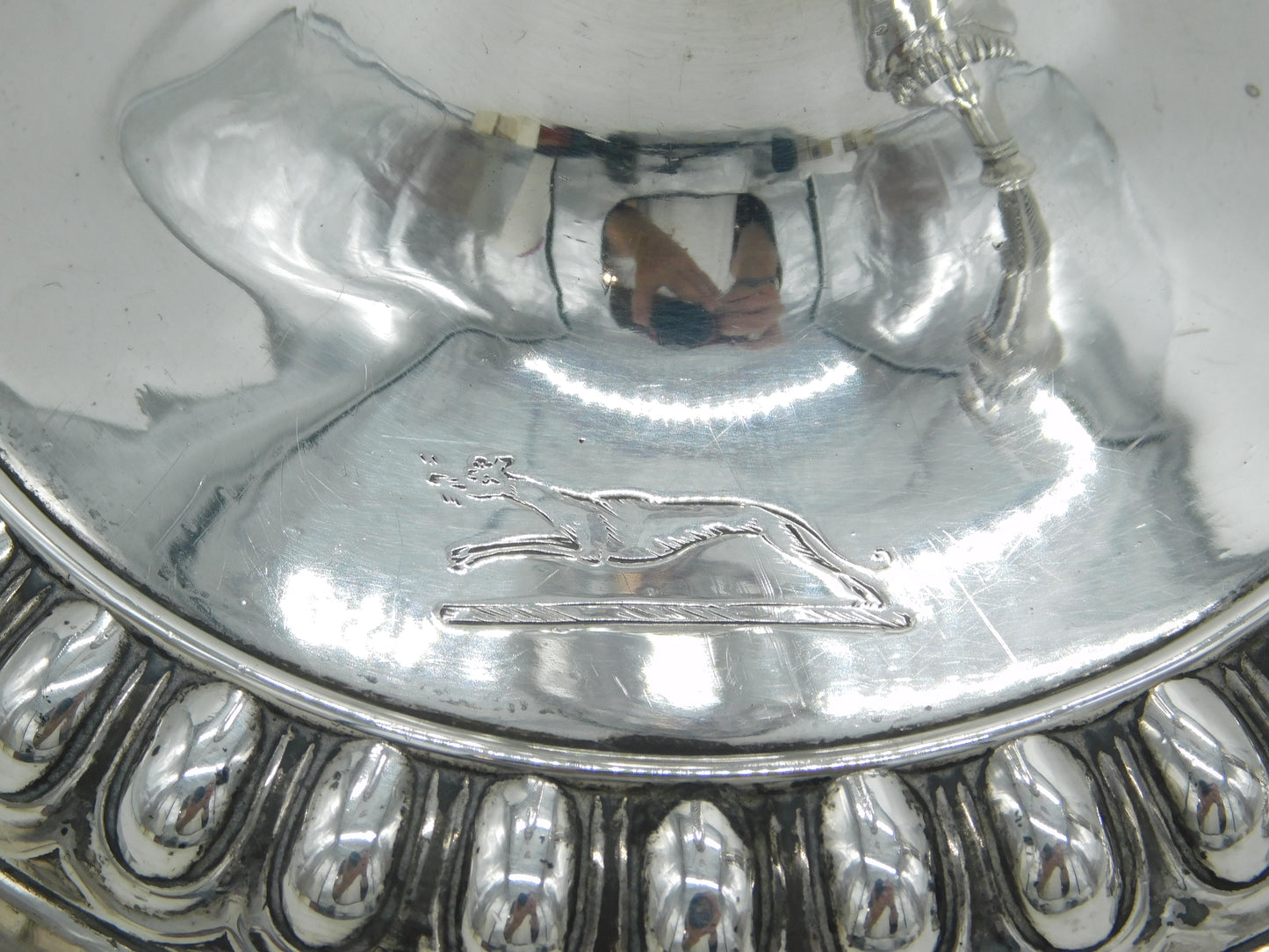George III Pair of Sterling Silver Crested Candlesticks Antique 1814 Sheffield Thomas Blagden & Co.