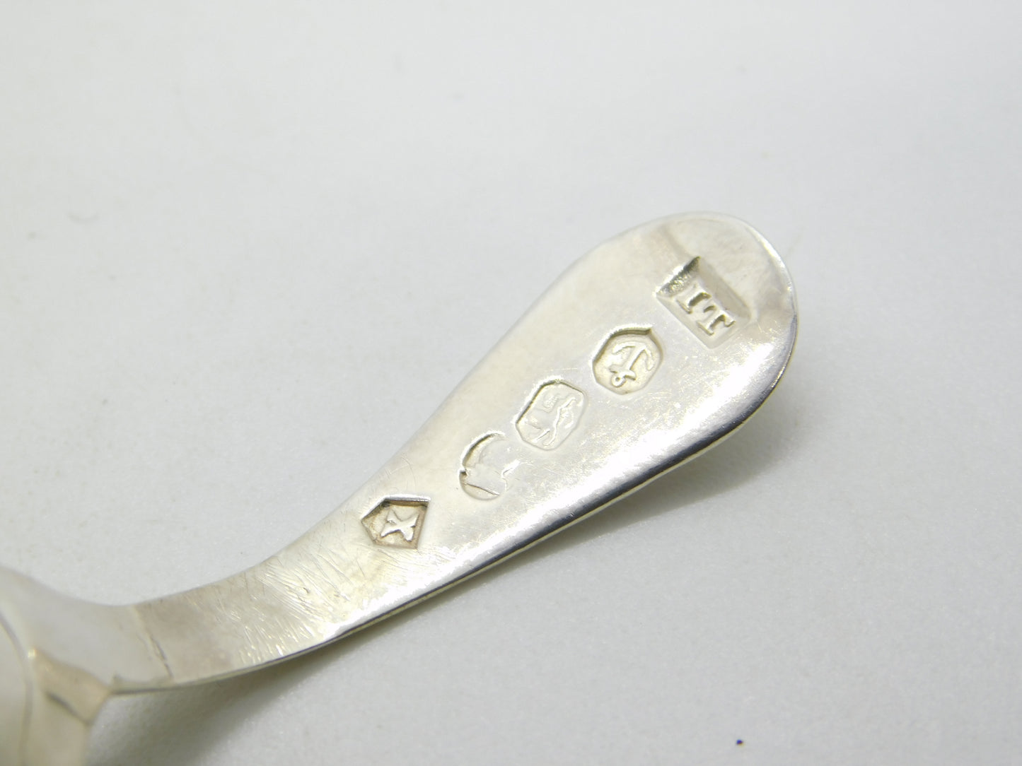 George III Sterling Silver Bright Cut Tea Caddy Spoon Antique 1795 Birmingham