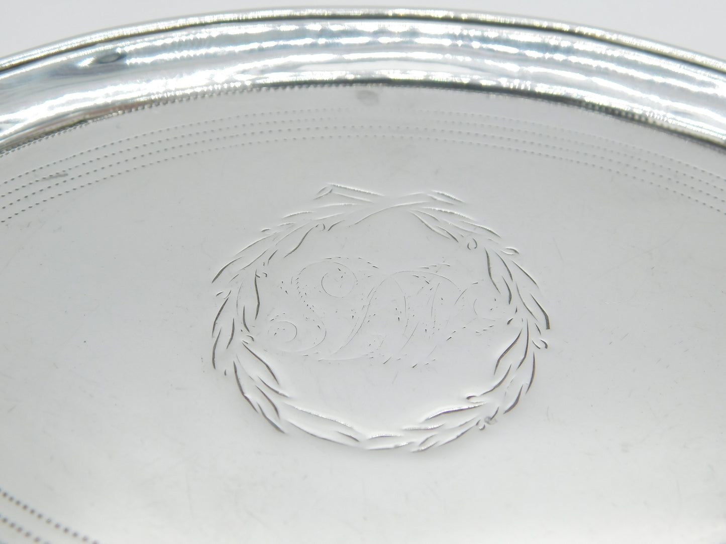 George III Sterling Silver Beaded Teapot Stand Antique 1799 London