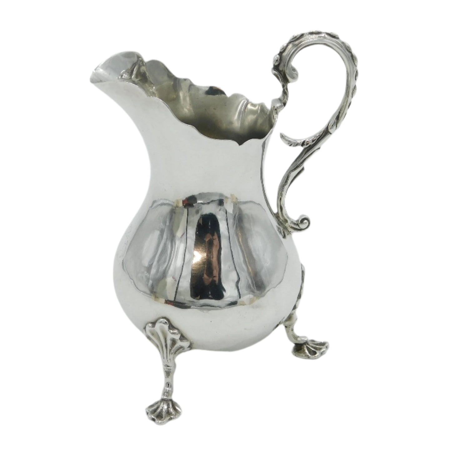 George III Sterling Silver Crested Baluster Cream Jug Antique 1813 London