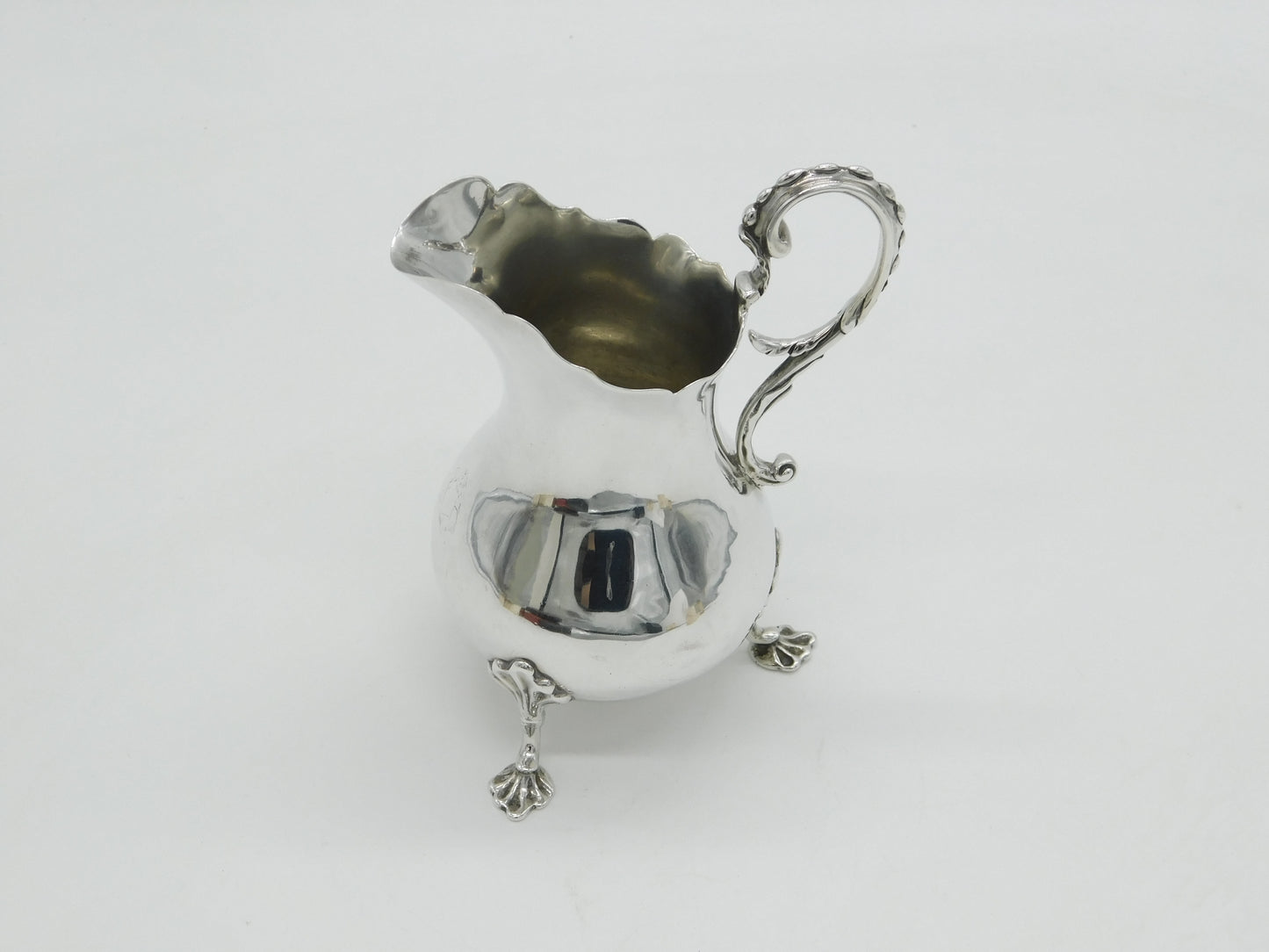 George III Sterling Silver Crested Baluster Cream Jug Antique 1813 London