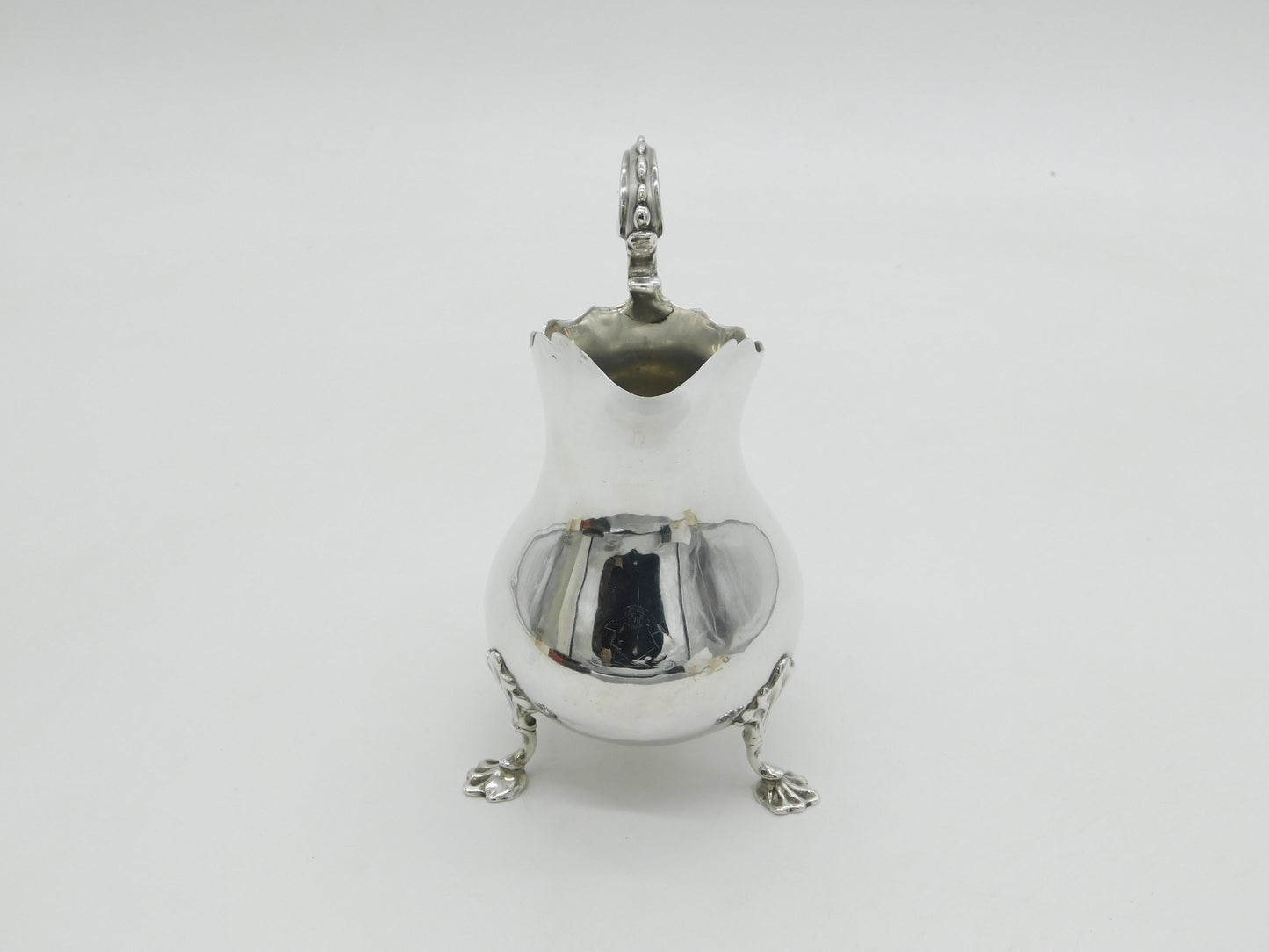 George III Sterling Silver Crested Baluster Cream Jug Antique 1813 London