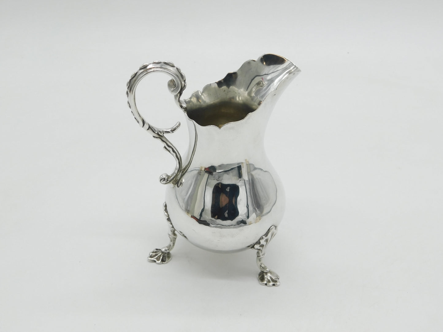 George III Sterling Silver Crested Baluster Cream Jug Antique 1813 London