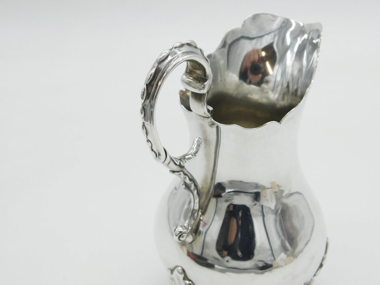 George III Sterling Silver Crested Baluster Cream Jug Antique 1813 London
